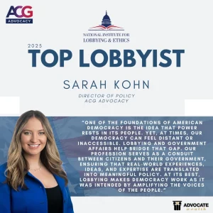 Sarah Kohn, 2025 National Institute for Lobbying & Ethics Top Lobbyist
